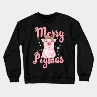 Merry Pigmas Pig Christmas Gift For Farmers Lover Crewneck Sweatshirt